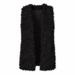 NWT VERTIGO Teddy Bear Black Vest Size XS